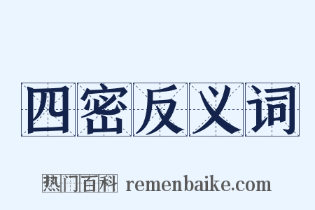 四密反义词是什么意思的图片